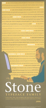 Item #18307 Stone Typeface Family. [Poster]. Lance HIDY