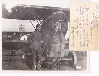 Item #23003 Photographic copyprint of a war period snapshot, 10" x 8", of Cunningham and another...