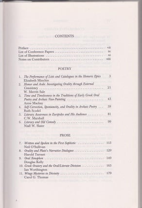 Voice Into Text. Orality & Literacy in Ancient Greece.