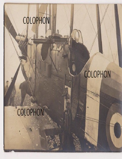 Item #25510 Original War-Date German contact print photograph of captured BE2d No. 6254.