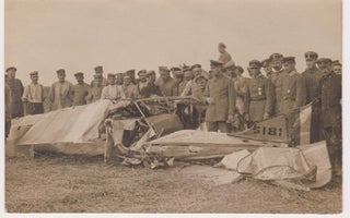 Item #25512 Original German contact print photograph of crashed Morane BB