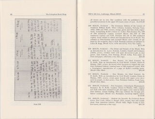 The Colophon Book Shop. Catalogue Three. Rare Books, First Editions, Association Copies.