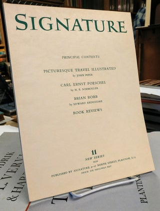 Item #27256 Signature. A Quadrimestrial of Typography and Graphic Arts. New Series 11. Oliver SIMON
