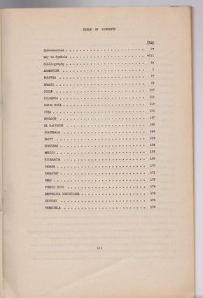 Preliminary List of Libraries in the other American Republics.