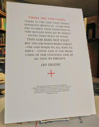 Item #27621 "There Are Two Gods." (Broadside). Leo TOLSTOY