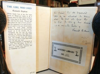 The Girl Who Died. [inscribed].