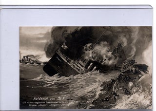Item #28935 Postcard - Heldentat von "U 9" Ein halbes englisches Geschwader in Grund....