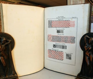 Tratado Teórico-Práctico de la Fabricacion de Tejidos. Two volumes bound as one plus Atlas volume, complete.