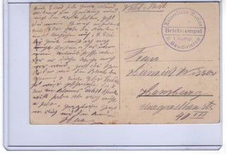 Postcard - Vernichtung des englischen Kreuzers Hawke.