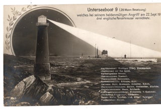Item #28957 (Postcard). Unterseeboot 9 (20 Mann Besatzung) welches bei seinem heldenmutige...