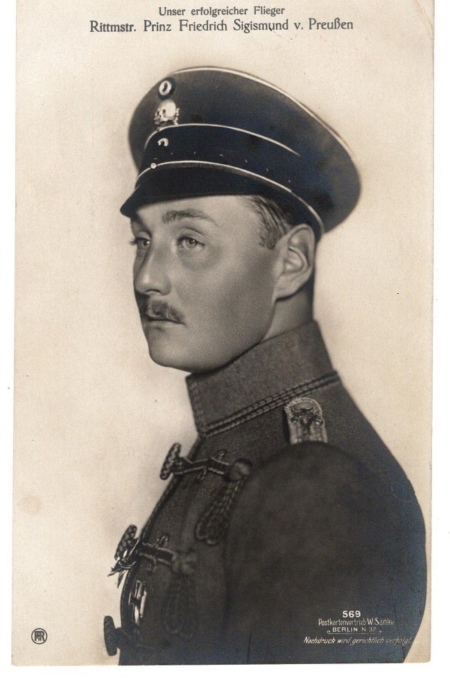 Item #30468 Original Sanke Postcard #569 of "Unser erfolgreicher Flieger Rittmstr. Prinz Friedrich Sigismund v. Preussen".