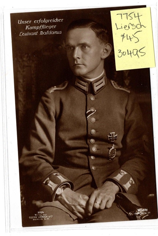 Item #30495 Original Sanke-Liersch Postcard #7755 of "Unser erfolgreicher Kampf-Flieger Leutnant Hohndorf."
