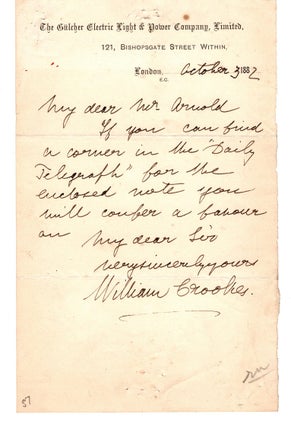 Item #31492 Autograph Note, signed, dated Dec. 17, 1910. Frank BILLINGS