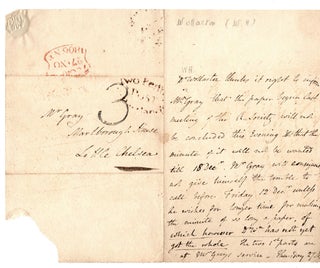 Item #31508 Autograph Letter, in the third person beginning "Dr. Wollaston thinks it right to...