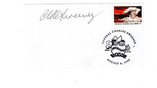 Item #32526 Signed envelope with the 1995 "Atomic Bomb Ends WWII" Non-Issued Rescinded US...