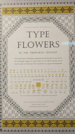 'Monotype' Ornament Broadsheet No. 5 Type Flowers of the Twentieth Century.