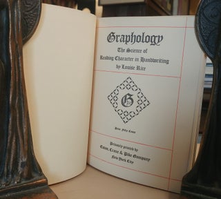 Graphology. The science of reading character in handwriting.