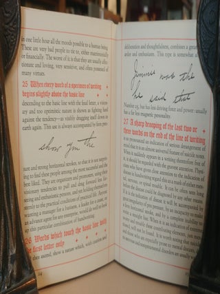Graphology. The science of reading character in handwriting.
