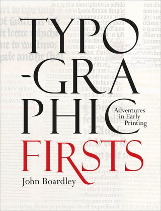 Item #33205 Typographic Firsts. John BOARDLEY