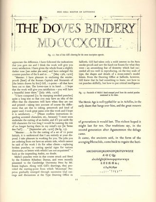 The Monotype Recorder Commemorating an Exhibition of Lettering and Type Designs by Eric Gill Held at Monotype House, London in October, 1958.