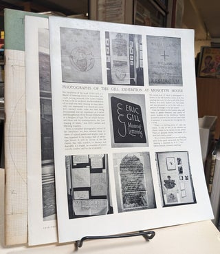The Monotype Recorder Commemorating an Exhibition of Lettering and Type Designs by Eric Gill Held at Monotype House, London in October, 1958.