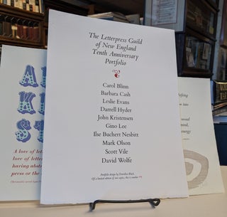 Item #33702 The Letterpress Guild of New England Tenth Anniversary Portfolio. Carol Blinn, Scott...
