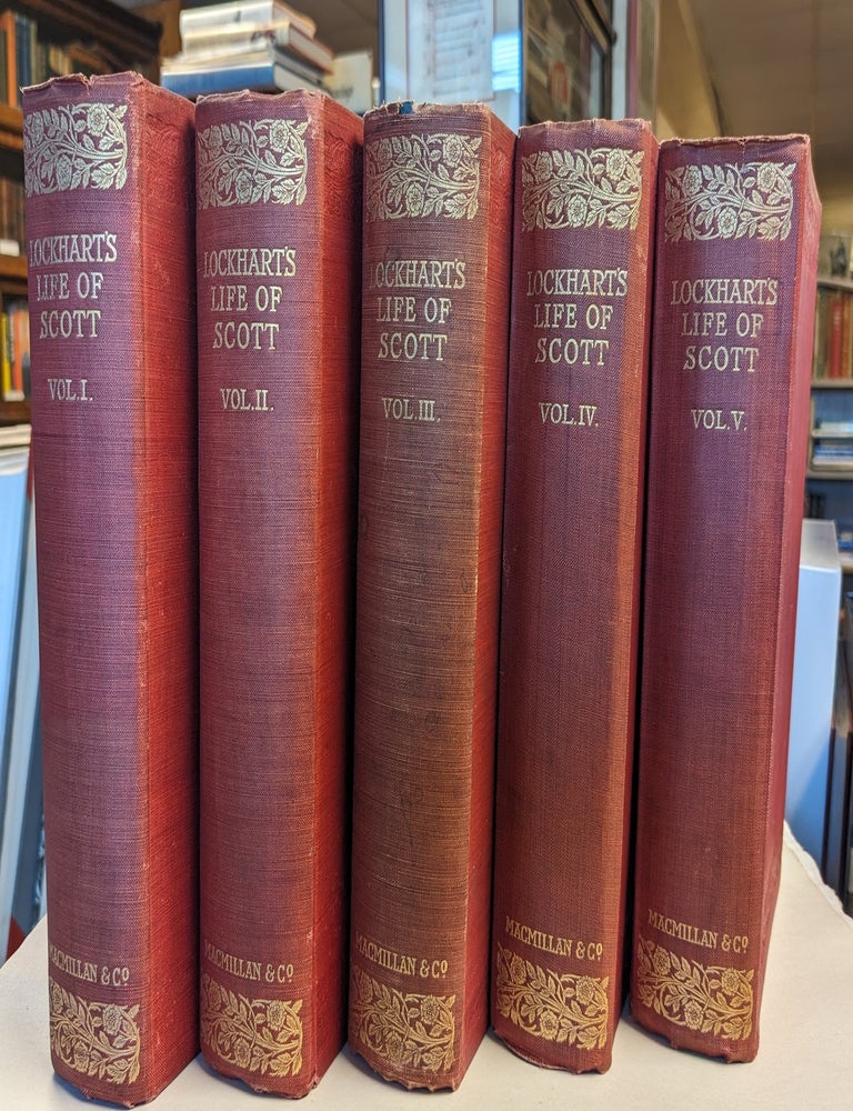 Item #33931 Memoirs of Sir Walter Scott. Five Volumes, complete. J. G. LOCKHART.