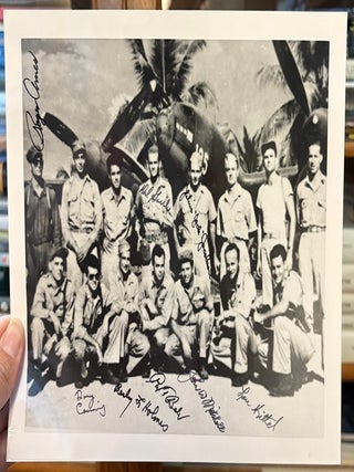 Item #35209 Autographed 8.5" x 11" copyprint photograph of the crew who shot down...