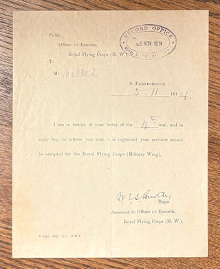Item #35244 RFC Rejection Notice. (printed