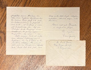 Letter from member of 292 Flieger Abteilung with original envelope.