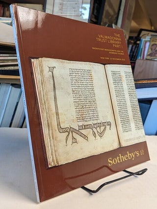 Item #35313 The Valmadonna Trust Library: Part I Magnificent Manuscripts and the Bomberg Talmud