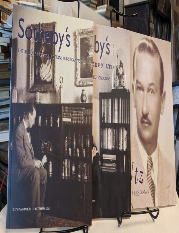 Item #35314 The Rudolf Just Collection: Kunstkammer [with] The Rudolf Just Collection: Coins [with] Utz by Bruce Chatwin. Three volumes.
