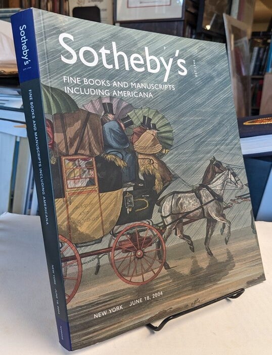 Item #35316 Fine Books and Manuscripts: Including Americana.