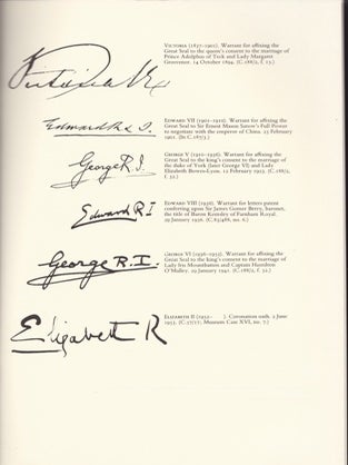 English Royal Signatures.